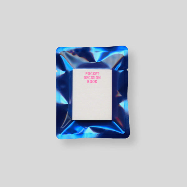 Pocket Decision Book by Matěj Hanauer (Happy Paper Press) – front, in silver foil packaging